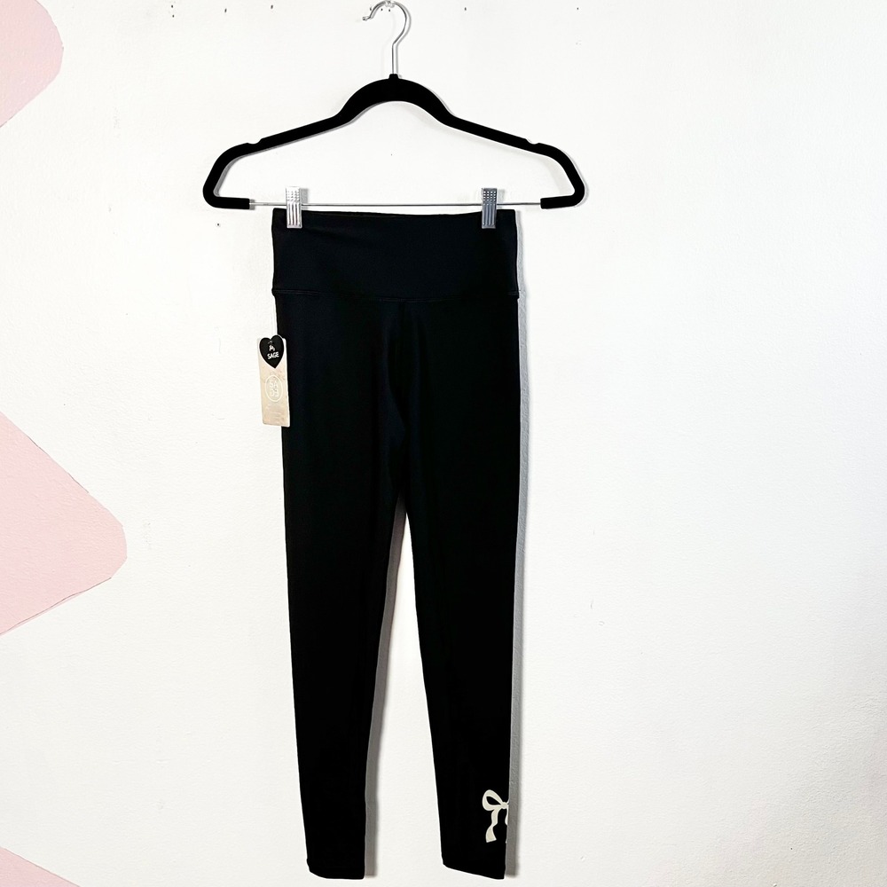 Sage Collective Leggings Women's XS Black Bow Yoga Hiking